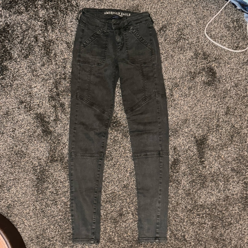 American Eagle Gray super super stretch Jegging size 0